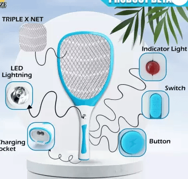 Heavy Duty Mosquito Racket/Bat with Torch with Wire Charging Electric Insect Killer Indoor, Outdoor  (Bat)