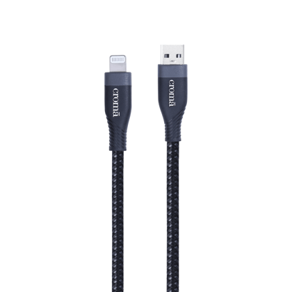 Croma Type A to Lightning 3.9 Feet (1.2M) Cable (Apple Certified, Black)