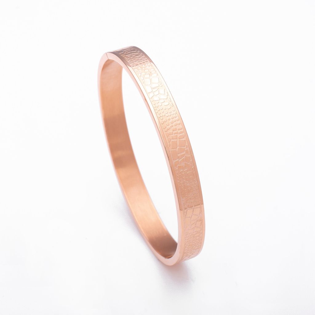 Trendsetter Men's Rose Gold Stainless Steel Bracelet Kada