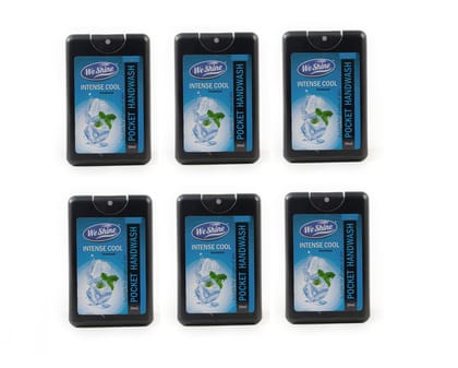 We Shine Pocket Hand Wash Spray | Hands Cleanser With Herbal Blend Portable Convenient and Long-lasting Provide Protection | Pocket Handwash (Pack Of 6)