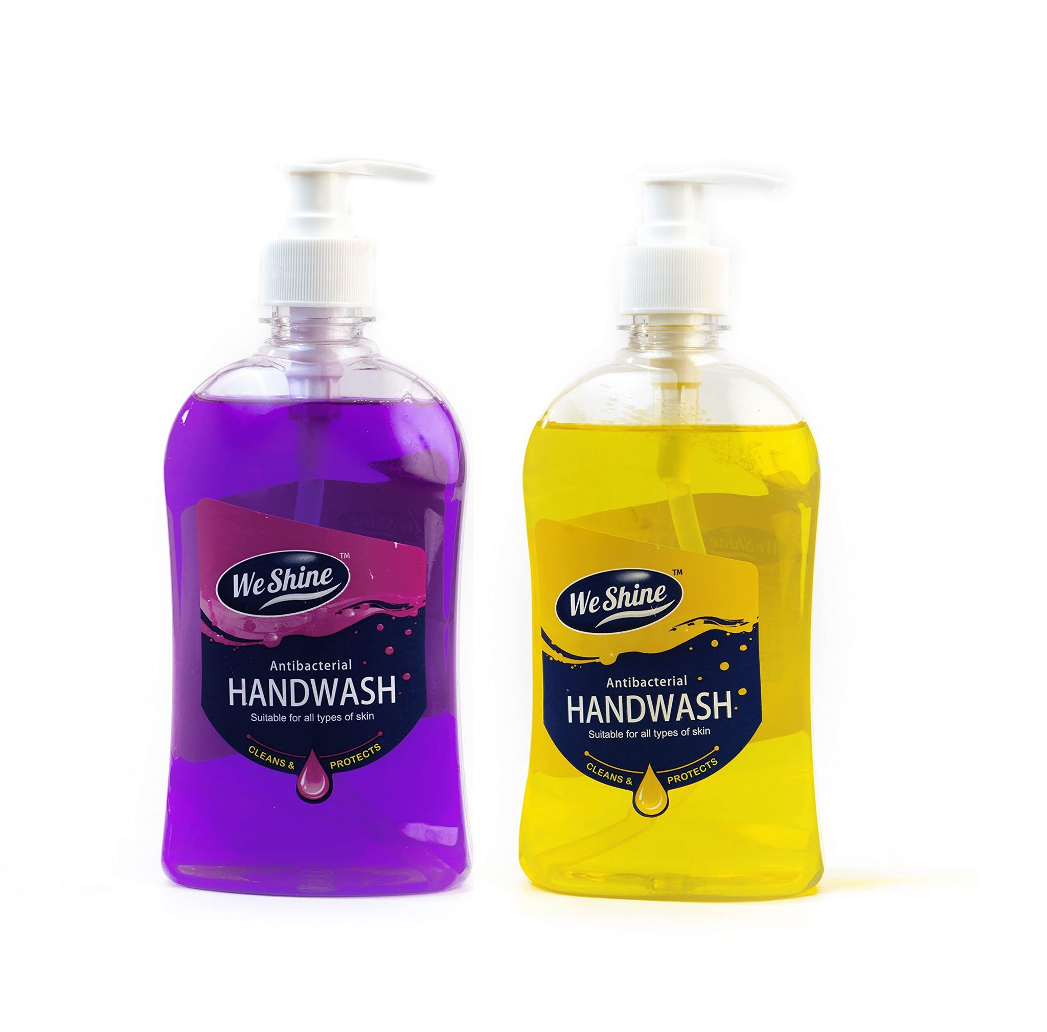 We Shine Germ Protection Hand Wash Liquid Soap Dispenser | Kills 99.99% Germs and Bacteria With Refreshing Fragrance -(500+500 ML)