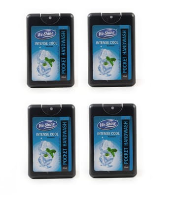We Shine Pocket Hand Wash Spray | Hands Cleanser With Herbal Blend Portable Convenient and Long-lasting Provide Protection | Pocket Handwash (Pack Of 4)