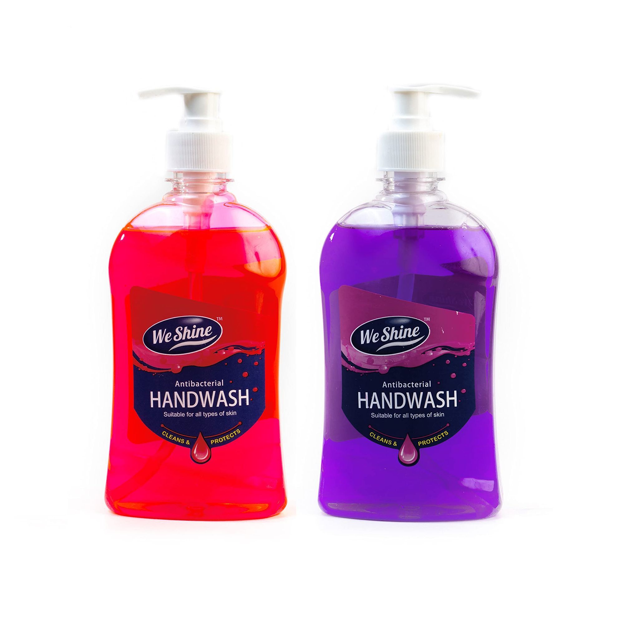 We Shine Germ Protection Hand Wash Liquid Soap Dispenser | Kills 99.99% Germs and Bacteria With Refreshing Fragrance -(500+500 ML)