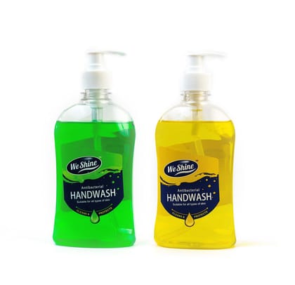 We Shine Germ Protection Hand Wash Liquid Soap Dispenser | Kills 99.99% Germs and Bacteria With Refreshing Fragrance -(500+500 ML)