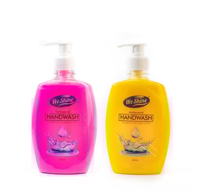 We Shine Antibacterial Germ Protection Hand Wash Liquid Soap Dispenser | Kills 99.99% Germs and Bacteria With Refreshing Fragrance -500+500ML (PACK OF 2)