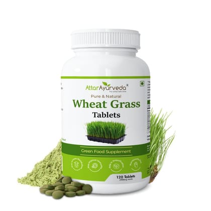 Attar Ayurveda Wheat Grass Tablets (120 Tablets, 500mg)