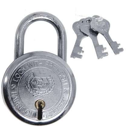 Harrison T-26/BCP-0274_PK 2 6 Levers Padlock with 3 Keys (Silver, Painted Finish)