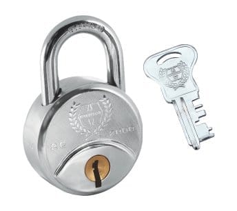 Harrison SC-2000 0558 75mm Small Premium Iron Round Semi Cylinder Padlock (Brass and Metallic)