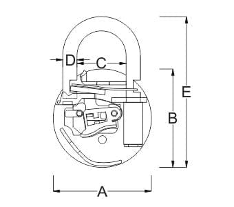 Harrison SC-2000 0558 75mm Small Premium Iron Round Semi Cylinder Padlock (Brass and Metallic)
