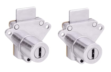 Harrison H-0631_PK2 Zinc Nine Lever Furniture Lock piece (Silver,Pack of 2)