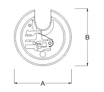 Harrison 22 Key Padlock (Metallic, Polished Finish)
