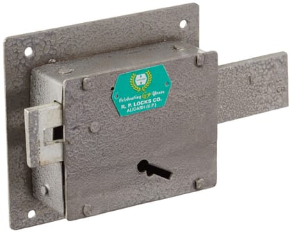 Harrison H-0176 Iron Three Lever Godown Lock piece (Silver)