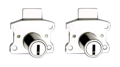 Harrison H-0632_PK2 Zinc Seven Pin Furniture Lock piece (Silver,Pack of 2)