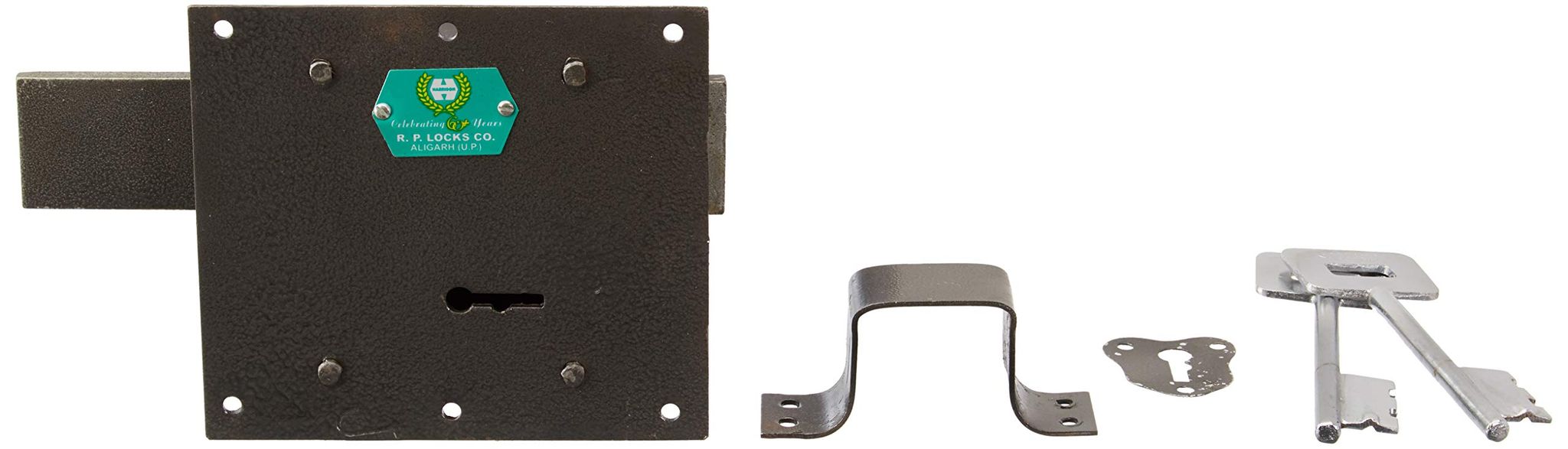 Harrison H-0177 Iron Three Lever Godown Lock piece (Silver)