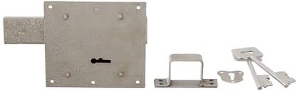 Harrison H-0111 Iron Three Lever Godown Lock piece (Silver)