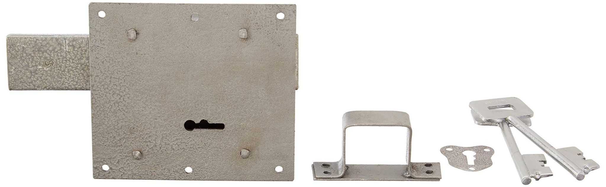 Harrison H-0111 Iron Three Lever Godown Lock piece (Silver)