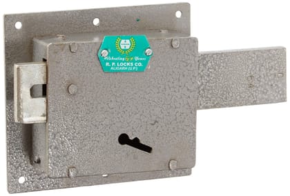 Harrison H-0111 Iron Three Lever Godown Lock piece (Silver)