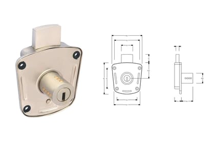 Harrison H-0471 Iron Eleven Pin Heavy Duty Furniture Lock piece (Silver)