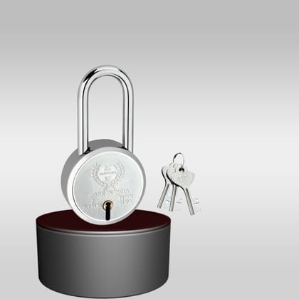 HARRISON 0663 J-Supreme Long Shackle 65MM with 3 Keys, Lock and Key, Locks (Pack of 4) Padlock  (Silver)