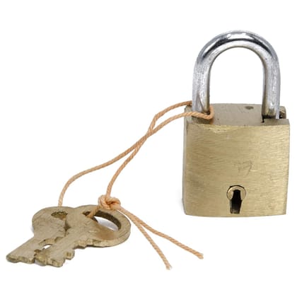 Harrison A-1-0001_PK 4 Brass 3 Levers Padlock with 2 Keys (Pack of 4) (20mm)