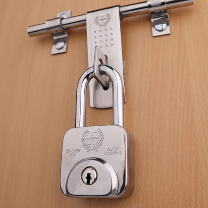 Harrison Padlocks/Square Padlock 60mm 11 Pin with 3 Computerised Keys CX-3000-0596 Pack of 4/ Mild Steel Material/Stainless Steel Finish/Door Lock, Shutter Lock, Godown Lock, gate Lock