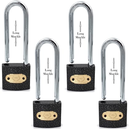 HARRISON CL-0323 40mm Small Cast Iron Pincylindrical Lock, Brass and Metallic (Pack of 4) Padlock  (Grey)