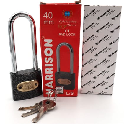 HARRISON CL-0323 40mm Small Cast Iron Pincylindrical Lock, Brass and Metallic (Pack of 2) Padlock  (Grey)