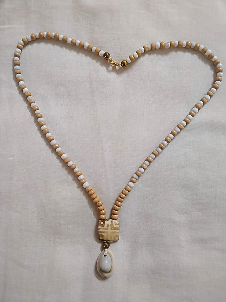 Vintage Handmade Shell Necklace-(NL-06)