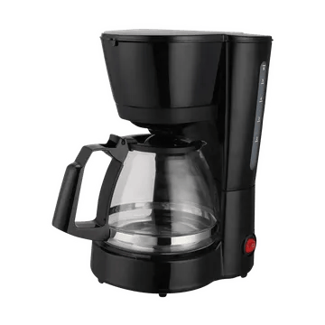 Croma 600 Watt 5 Cups Manual Black Coffee Maker with Rust Resistant (Black)