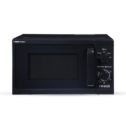Croma 20L Solo Microwave Oven with Temperature Sensor (Black)