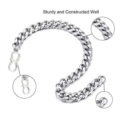 Bracelet Golden & Silver Plated Shining Adjustable 20 cm Length For Boys & Mens Combo (Pack of 2)