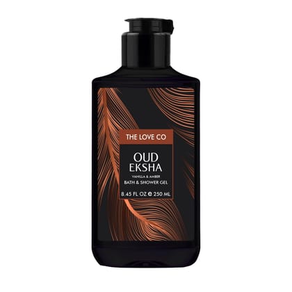 THE LOVE CO. Oud Eksha Body Wash 250Ml - Luxury Body Wash for Women - Organic & Vegan - Shower Gel Women - 100% Vegan - Luxury Beauty - Body Skin Care Products