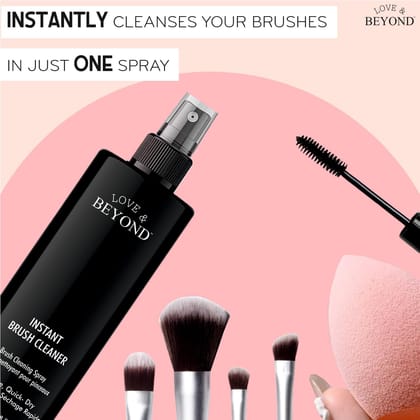 Love & Beyond Experience Professional-grade Makeup Brush Cleaning - Deep Cleans and Odorizes Both Natural and Synthetic Brushes - Rinse-Free Formula for Quick-Drying and Hassle-Free Maintenance