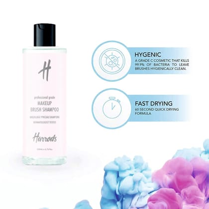 Harrods Professional Makeup Brush Cleaner Shampoo 200Ml | Deep Clean Shampoo for Cleaning Make-up Brushes - Shampoo for any Brush, Sponge or Applicator