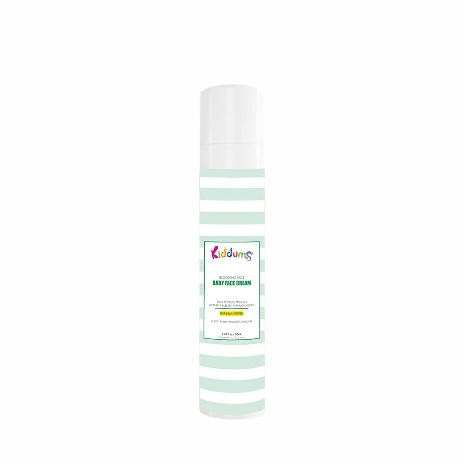 Kiddums Baby Face Cream | Hydrating Moisturizer for Face | Ultra-lightweight, gel-cream | With Aloevera, Carrot Oil & Red Rasberry Face Moisturizer for Dry Skin, Oil-Free - 50Ml