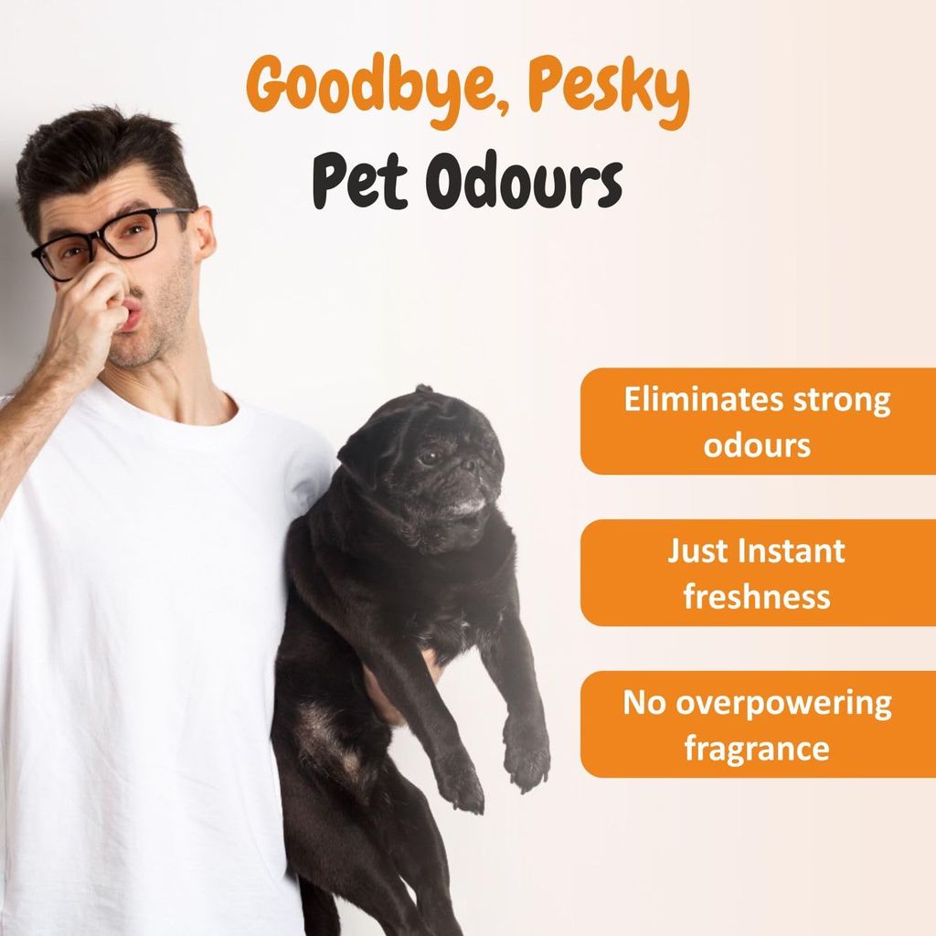 Trespaws Odour Remover Spray for Dogs & Cats - Pet Area Freshener - Pet Odour Eliminator - Bad Smell Remover - 200 ml