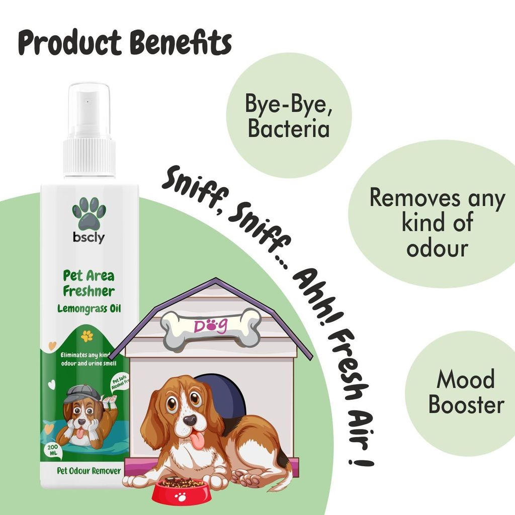 Bscly Pet Freshner with Lemongrass Oil - 200ml