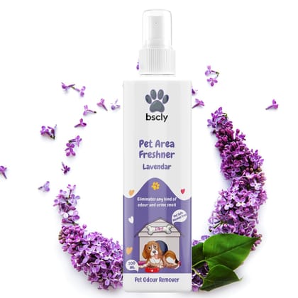 Bscly Pet Area Freshener Air and Fabric Odor Eliminator for Dogs and Cat, Long-Lasting Fragrance, Urine (Pee) and Bad Smell Remover - 200ml