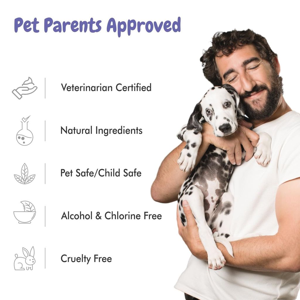 Bscly Paw Cleaner with Lavender & Vanilla for Dog Cat Waterless Foot Scrubber Cleaning Foam with Silicone Washer Brush - 120ml