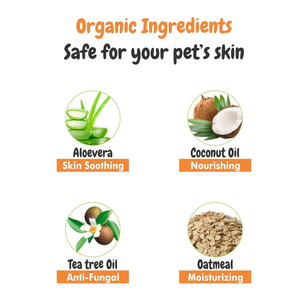 Bscly Dry Bath Foaming Shampoo with Peach | Dog Shampoo for Pomeranian, Shih tzu Puppy, German Shepherd, Labrador & Golden Retriever, Dogs Shampoo | 120ml