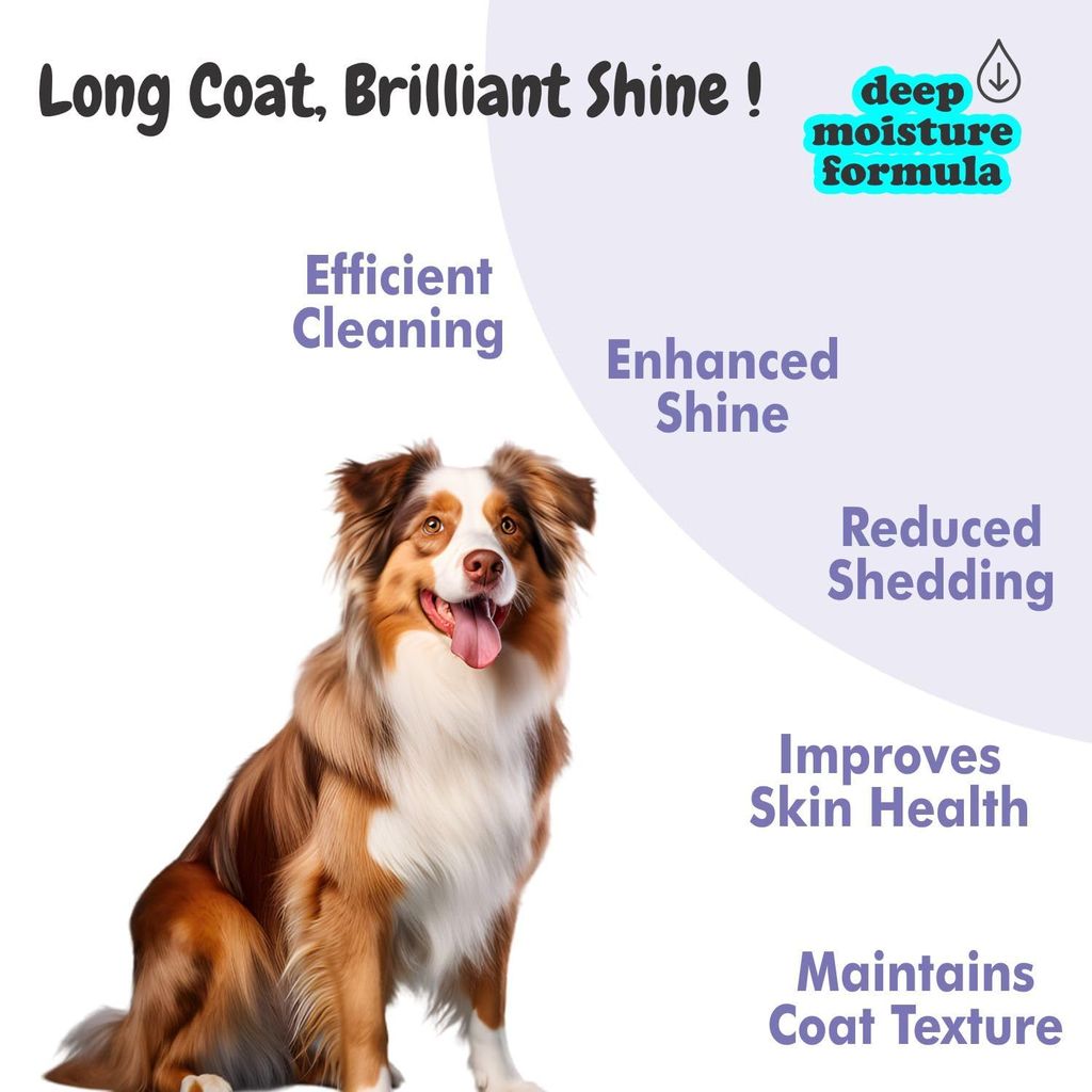 Bscly Long Locks Dog Shampoo with Green Tea & Aloevera | Dog Shampoo for Pomeranian, Shih tzu Puppy, German Shepherd, Labrador & Golden Retriever, Dogs Shampoo | 500ml
