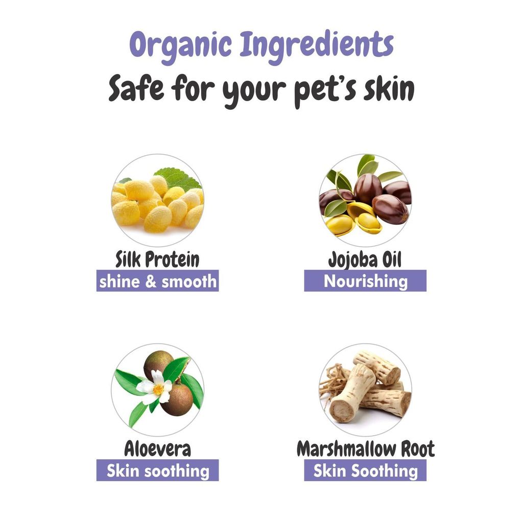 Bscly Long Locks Dog Shampoo with Green Tea & Aloevera | Dog Shampoo for Pomeranian, Shih tzu Puppy, German Shepherd, Labrador & Golden Retriever, Dogs Shampoo | 100ml