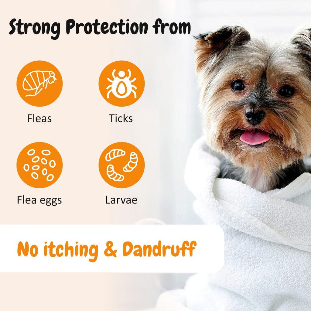 Trespaws Tick & Flea Dog Shampoo with Eucalyptus & Lemongrass | Dog Shampoo for Pomeranian, Shih tzu Puppy, German Shepherd, Labrador & Golden Retriever, Dogs Shampoo | 200ml