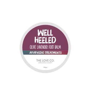 THE LOVE CO. Well Heeled Foot Balm | For Cracked Heels & Dry Feet, Foot Care Balm With Olive Lavender Healthy Feet | 100gm
