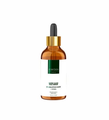 Kimiska Super Clear Face Serum With 2% Salicylic Acid and Thymol | Serum for Intense Hydration, Glowing Skin & Fines Lines | Daily Hydrating Face Serum For Women & Men with Dry - 30ml