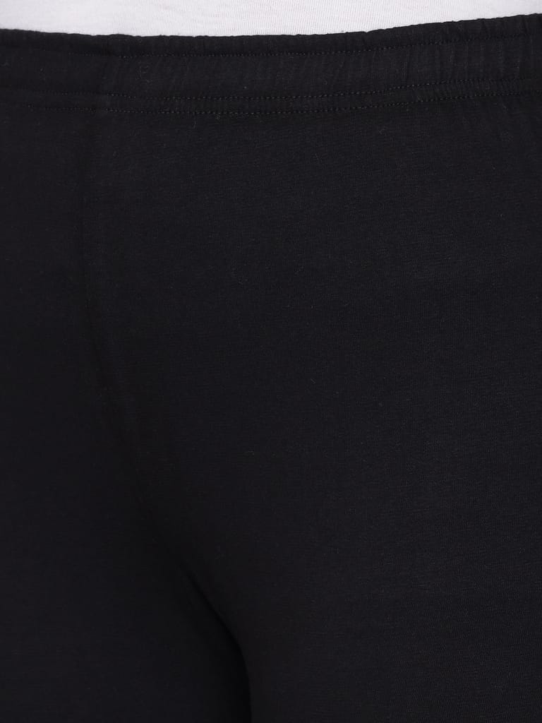 SOFT COLORS Women's Skinny Fit Ethnic Wear Churidar Leggings (Black)