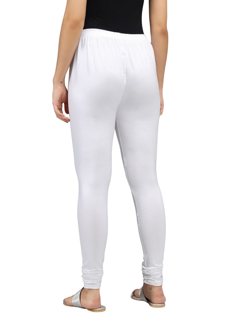 SOFT COLORS Women's Skinny Fit Ethnic Wear Churidar Leggings (White)