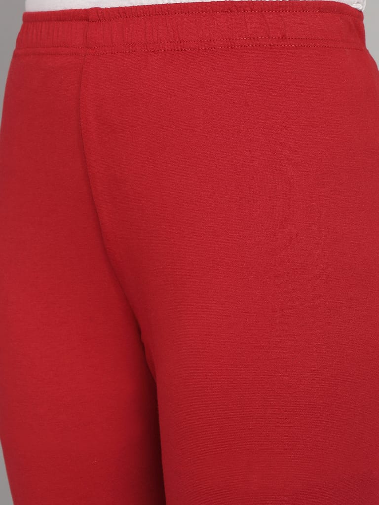 SOFT COLORS Women's Skinny Fit Ethnic Wear Churidar Leggings (Maroon)