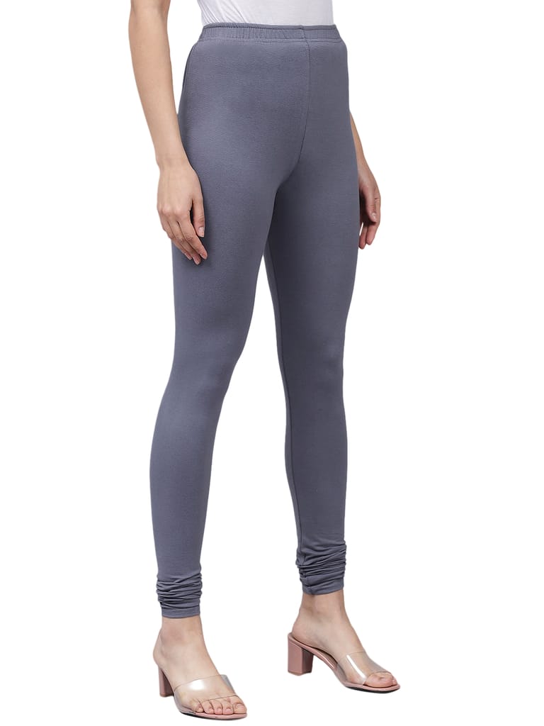 SOFT COLORS Women's Skinny Fit Ethnic Wear Churidar Leggings (Steel Grey)