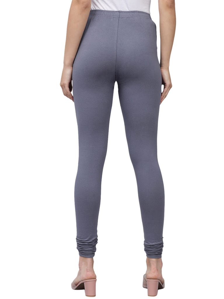 SOFT COLORS Women's Skinny Fit Ethnic Wear Churidar Leggings (Steel Grey)